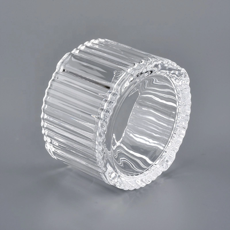 150ml Embossed Crystal Glass Candle Jar With Luxury Lids for candle making wholesale