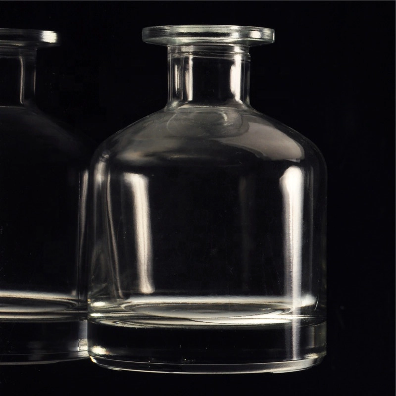 100ml luxury round decorative frosted clear glass reed diffuser bottle