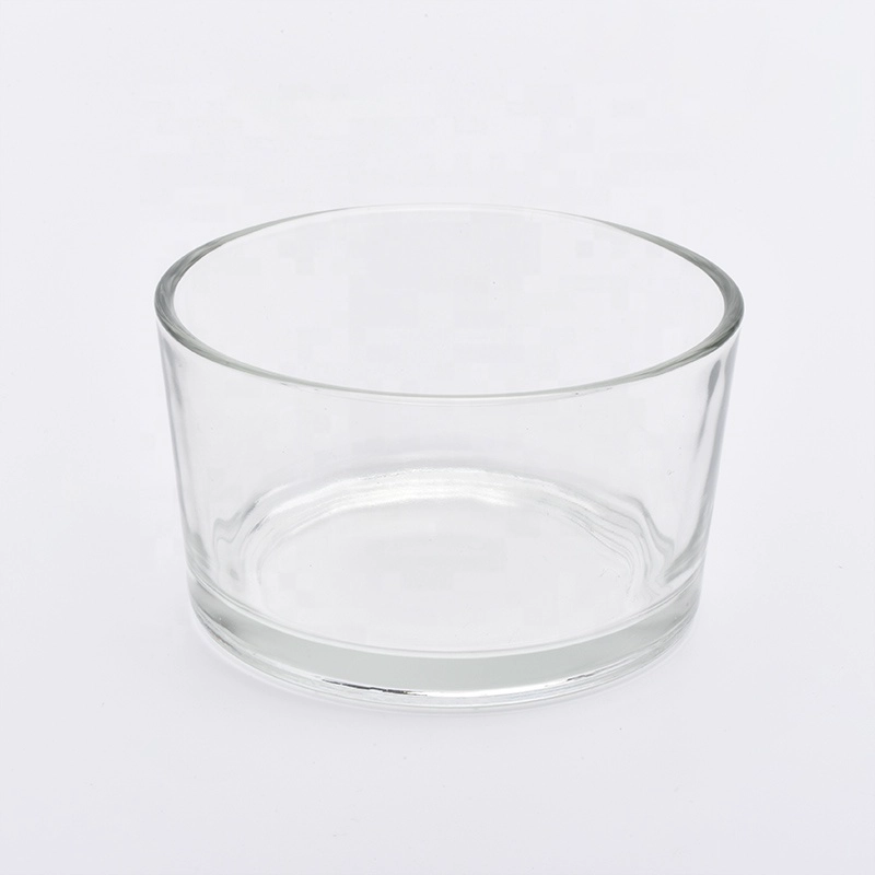 3 Wicks Empty Glass Candle Jars