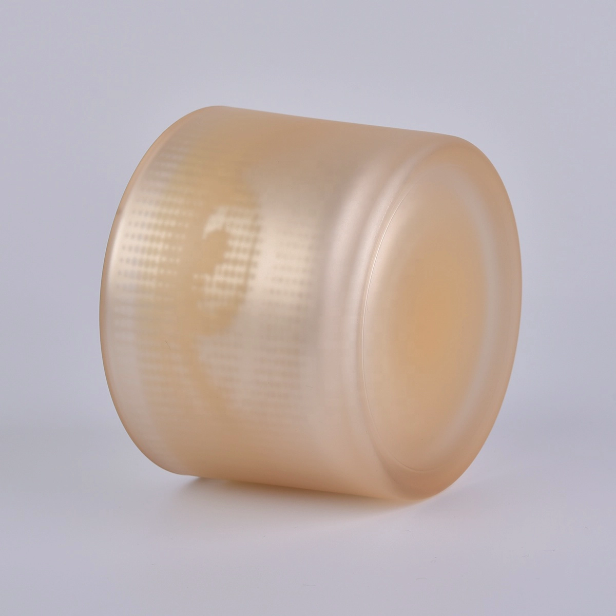 Sunny new design electroplating custom glass candle holder with wood lid