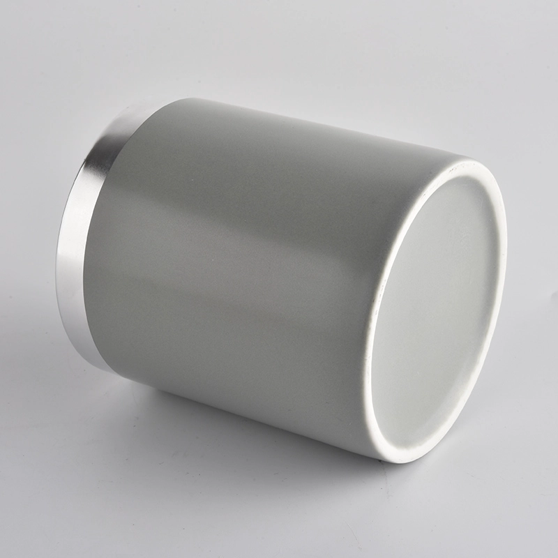 Grey Ceramic Candle Jars For Making