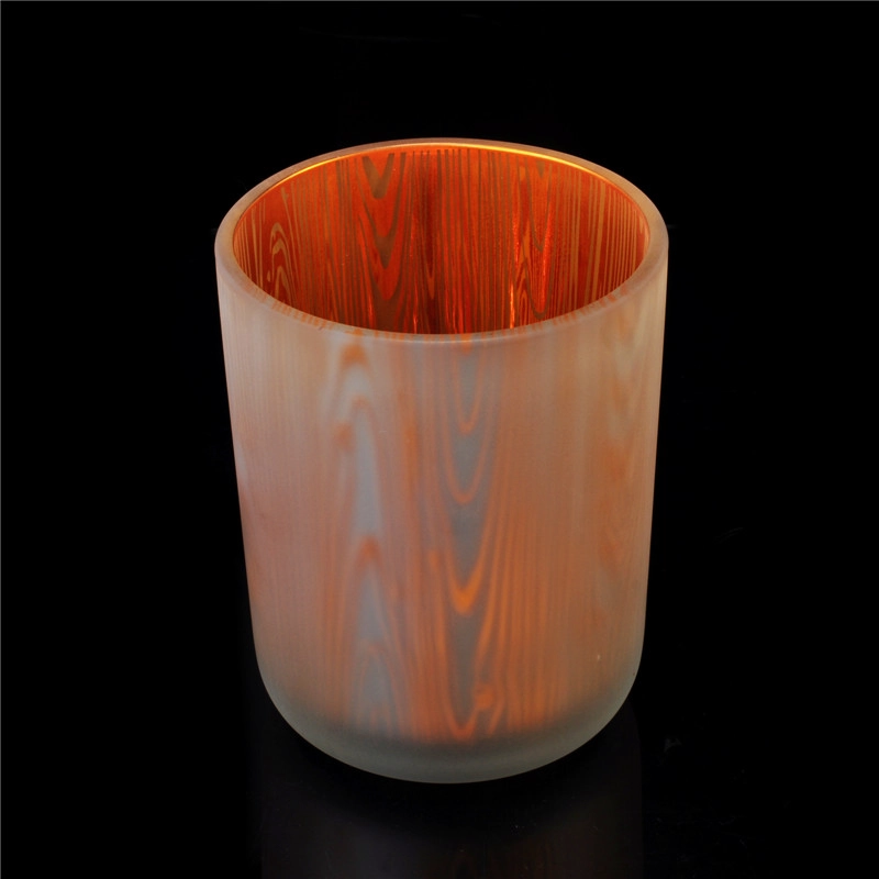 Frosted Glass Candle Jar And Laser Engraved Inside