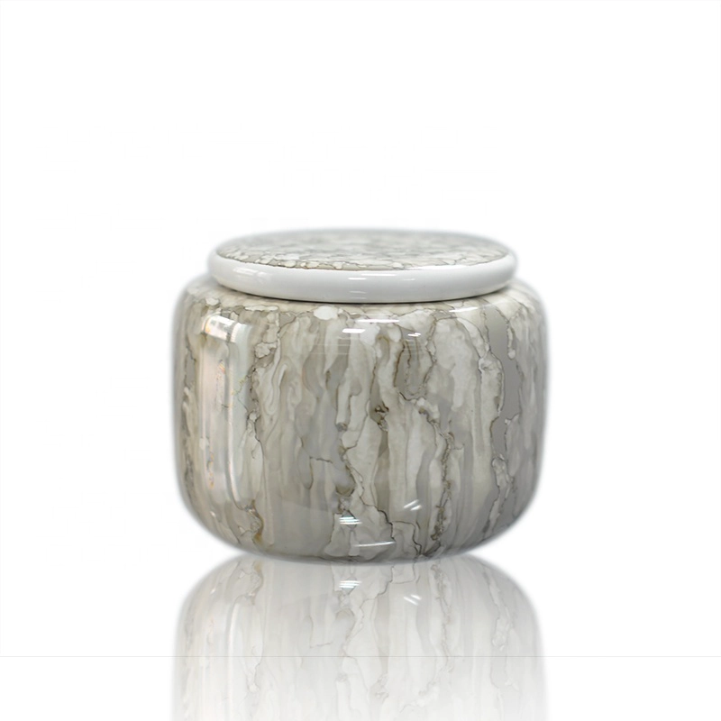 Wholesales iridescent bulk tealight ceramic candle holders with lid