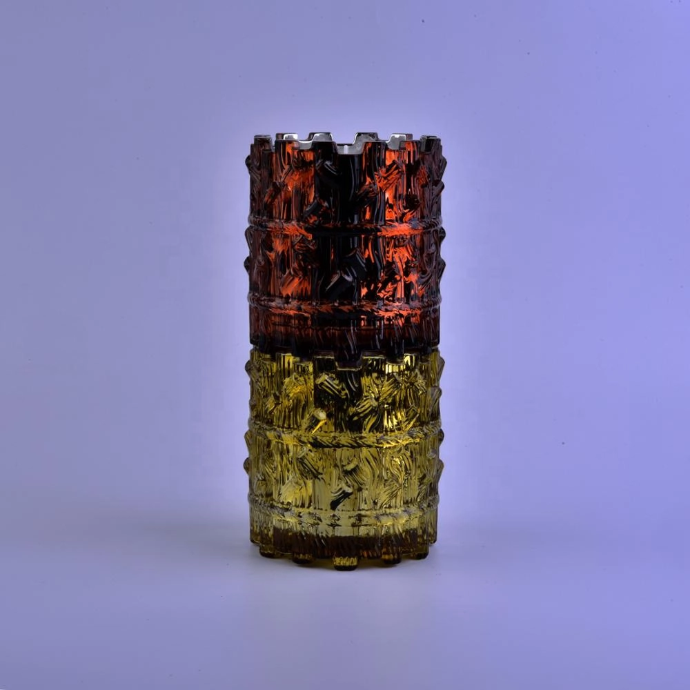 Luxury black tree design glass candle jar bulk 8oz 10oz 12oz