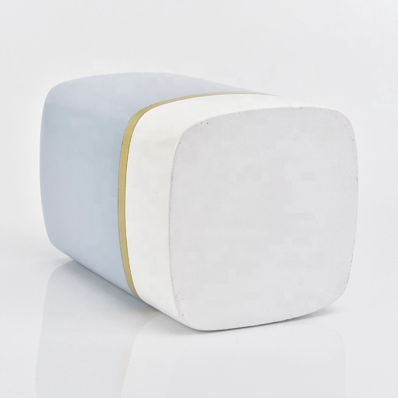 Custom Square Concrete Candle Vessel