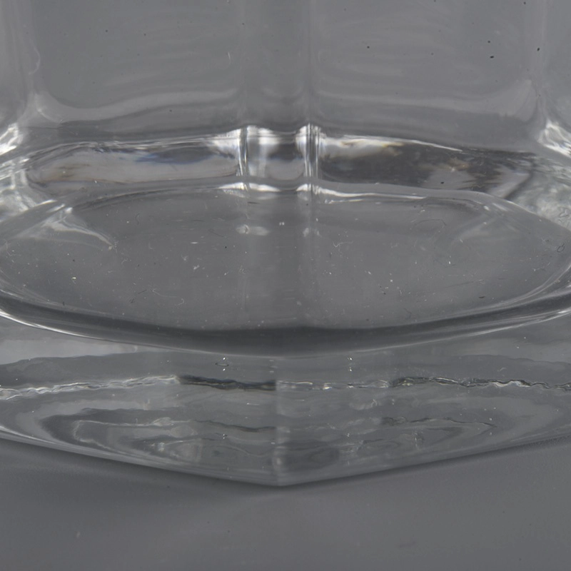 250ml Polygon Clear Empty Glass Candle Jars wholesales