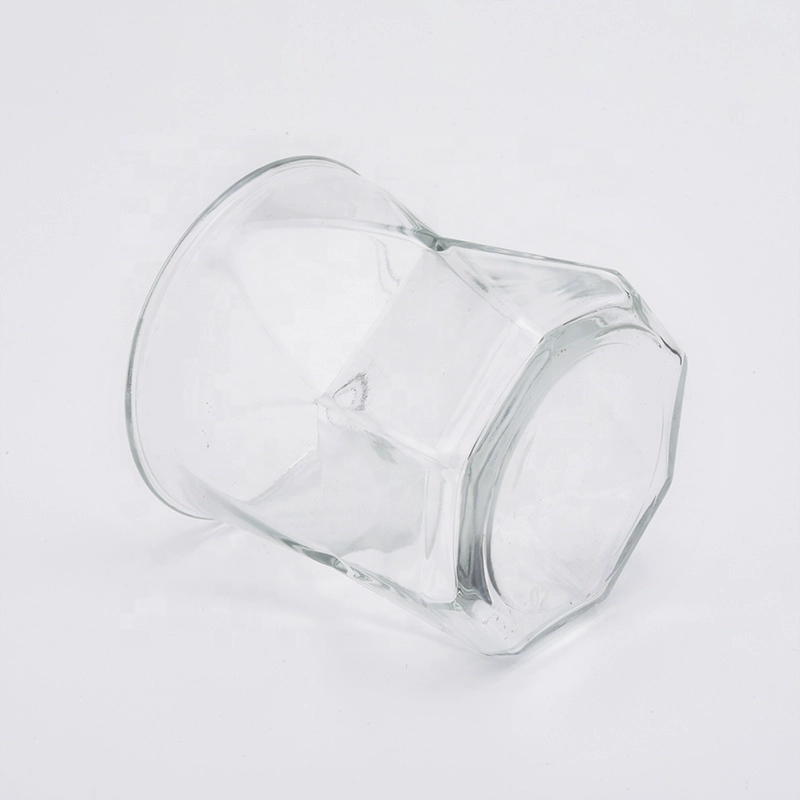 Sunny tealight custom decorative clear glass candle holder vessel