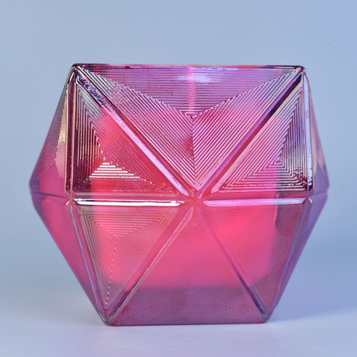 Wholesales Antique tealight geo cut glass candle jars in bulk