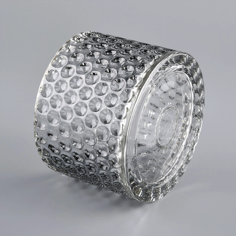 Unique Decorative Glass Candle Jar with Lids 250ml