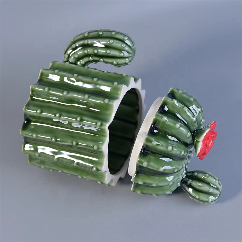 Ceramic Candle Container with lids For special shape Home Decoration