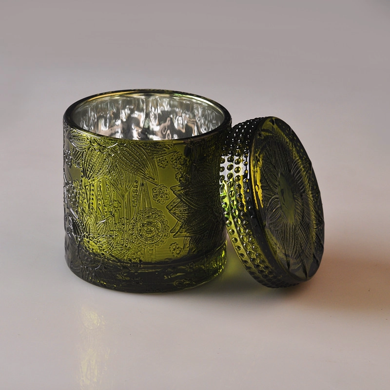 8oz glass candle jar with lid wholesale