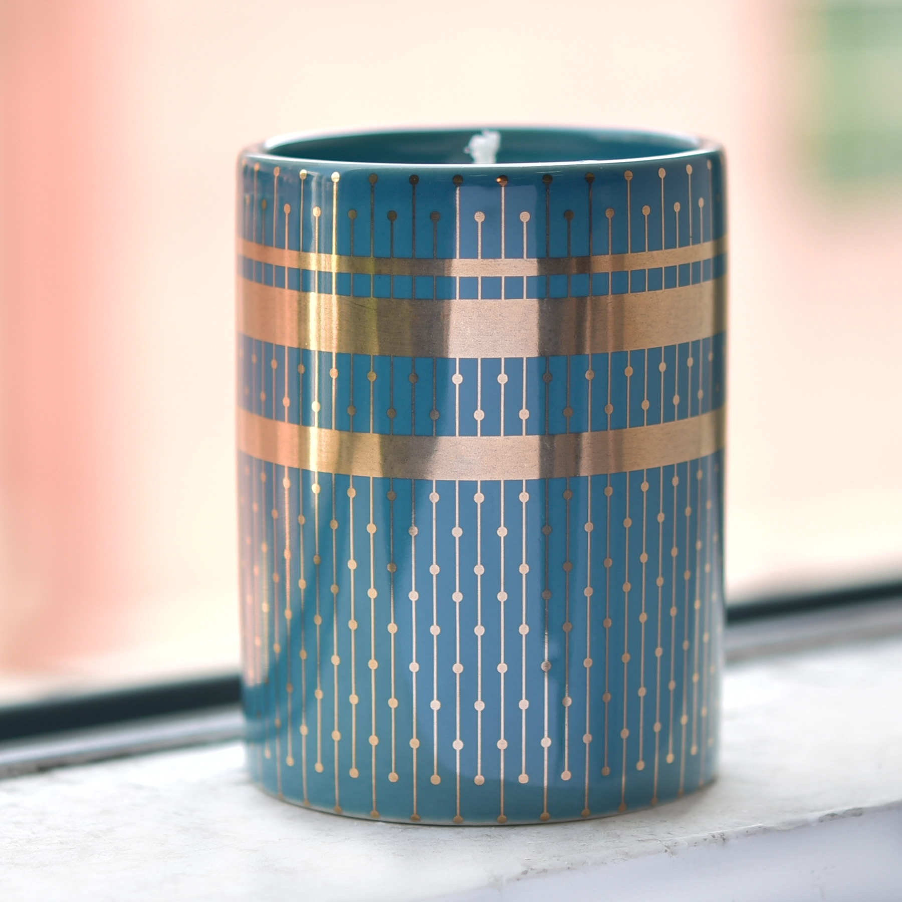 Hot Selling Cylinder Ceramic Candle Jar With Custom logo Printing