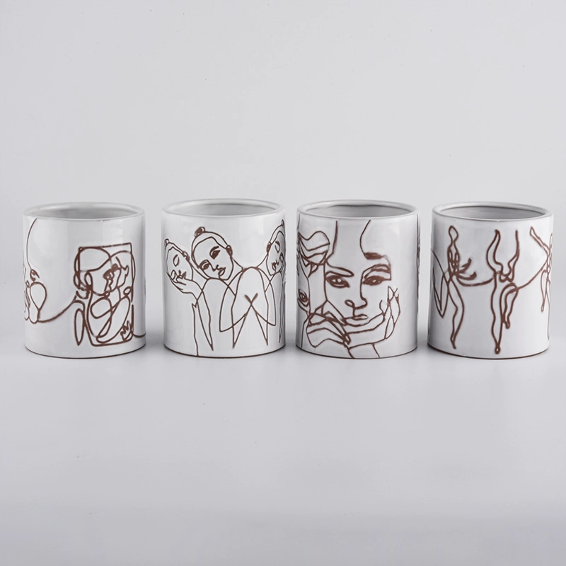 400ml Luxury Matte White Candle Vessel Ceramic