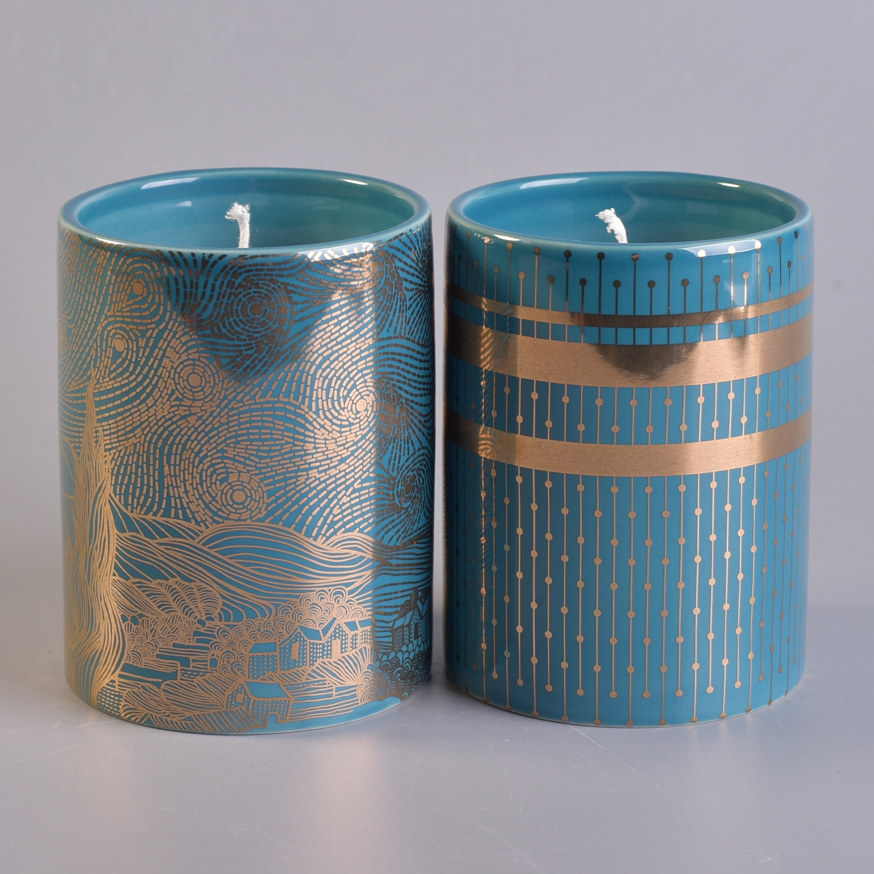 300ml Ceramic Candle Holders Ceramic Jar For Candle Making