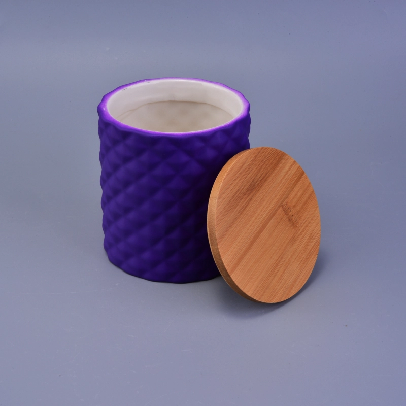 ceramic candle jar with lid