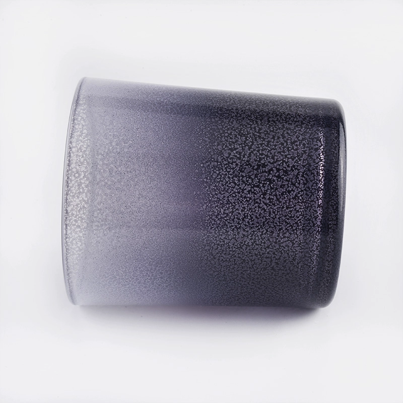 Gradient Color Glass Candle Jars