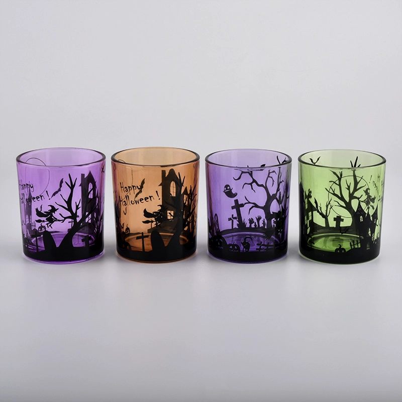 Custom Halloween Glass Jars For Candle Making