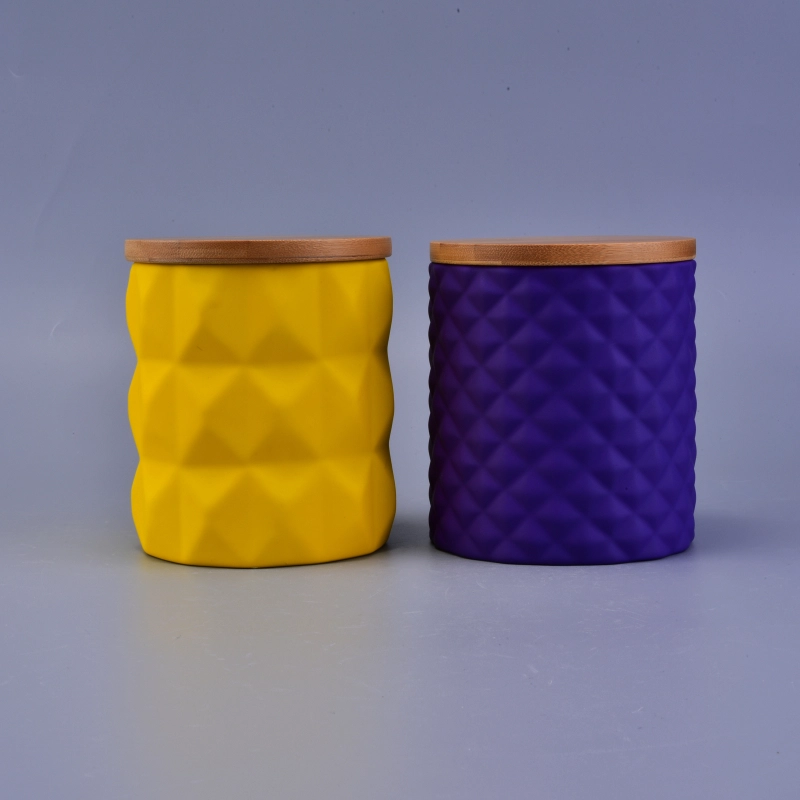ceramic candle jar with lid