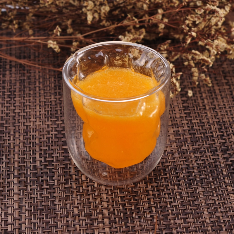 Unique Double Walled Glass Cup For Juice
