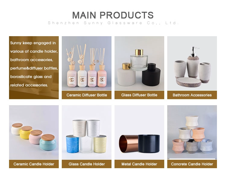 Customized Simple Ceramic Candle Vessels