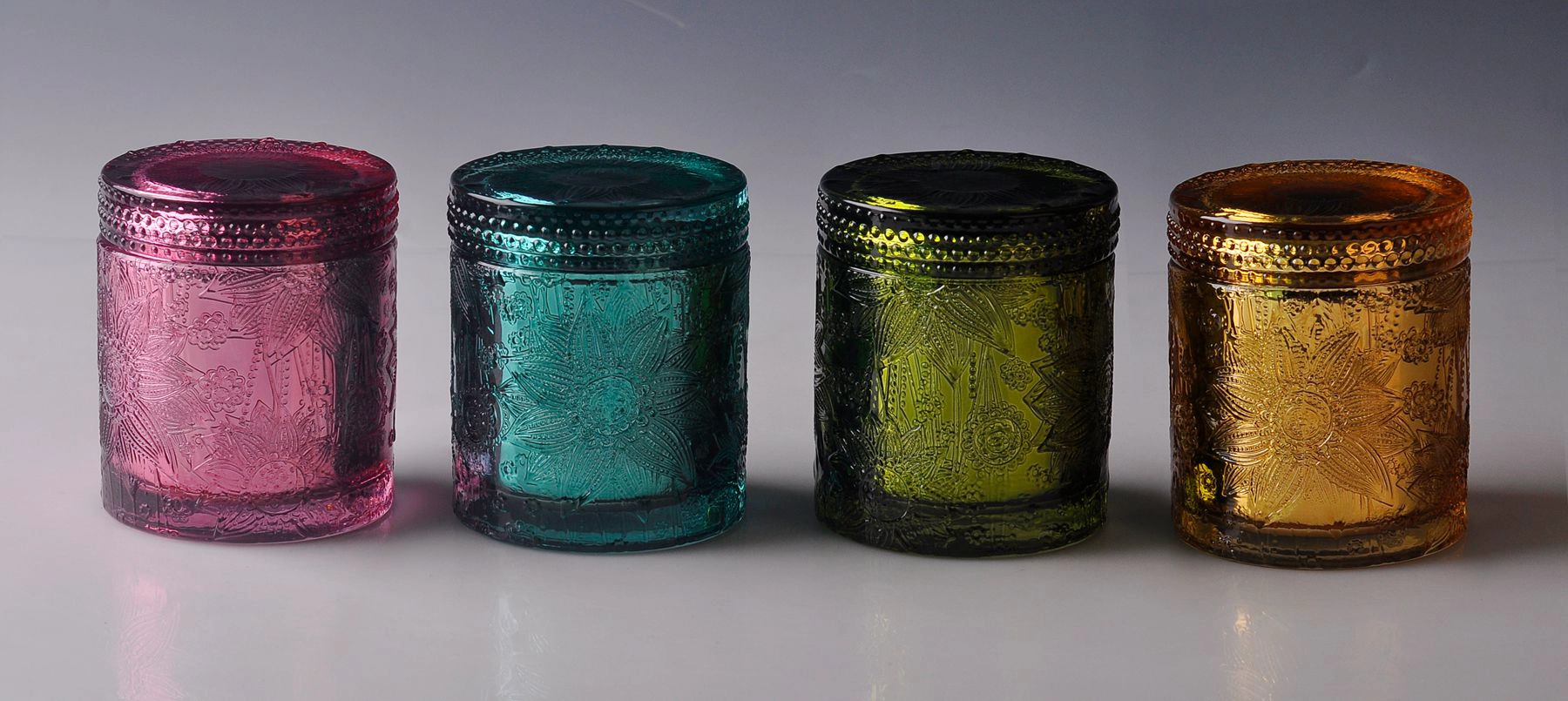 8oz glass candle jar with lid wholesale
