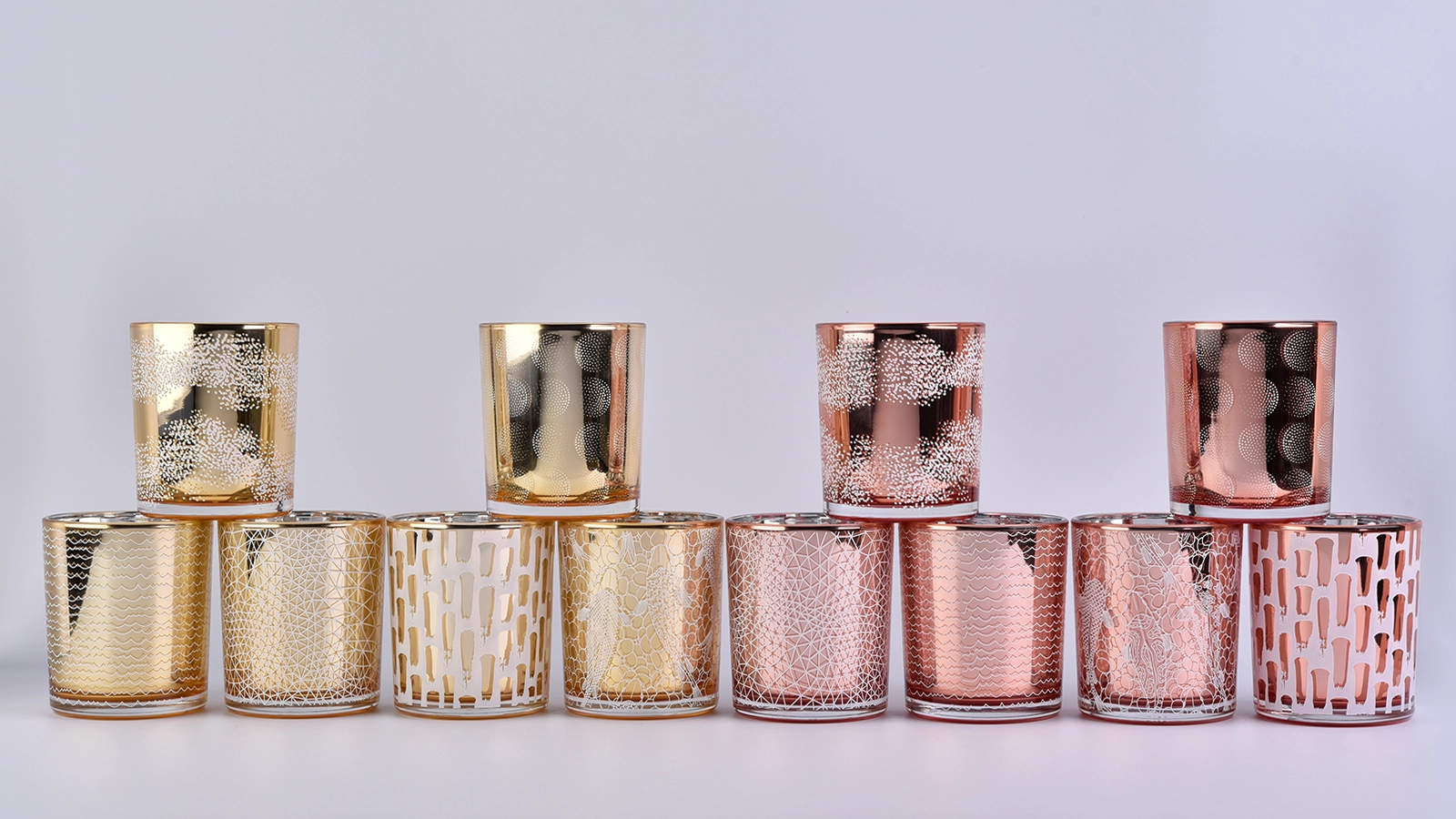 Unique Gold Glass Candle Jars Wholesale