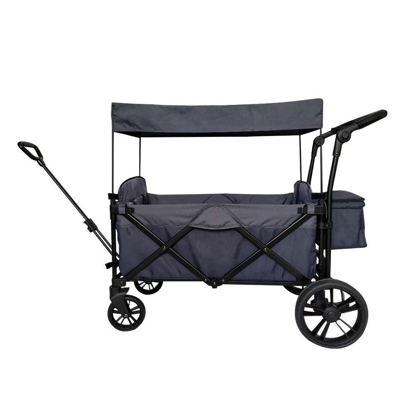 China W101 Nieuwe opvouwbare wagenwagen met 4 wielen voor peuters, opvouwbare wagen voor kinderen op het strand met deksel, babywagen met rem fabrikant