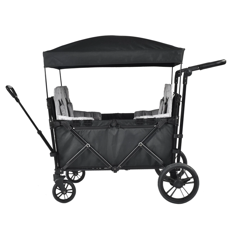 China OEM ODM 4-wielige buitencamping Opvouwbare kinderwagen Opvouwbare strandsportwagen met trekhandler fabrikant