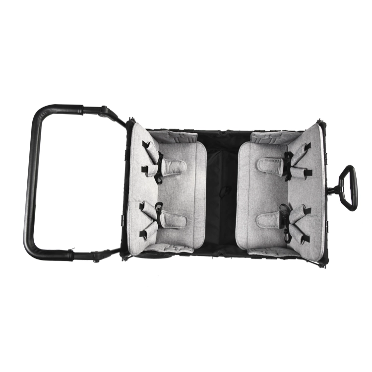 China wagen Outdoor Camping dubbel handvat en dubbele luifel Opvouwbare wagenwagen Wagen voor kinderen kinderwagen fabrikant