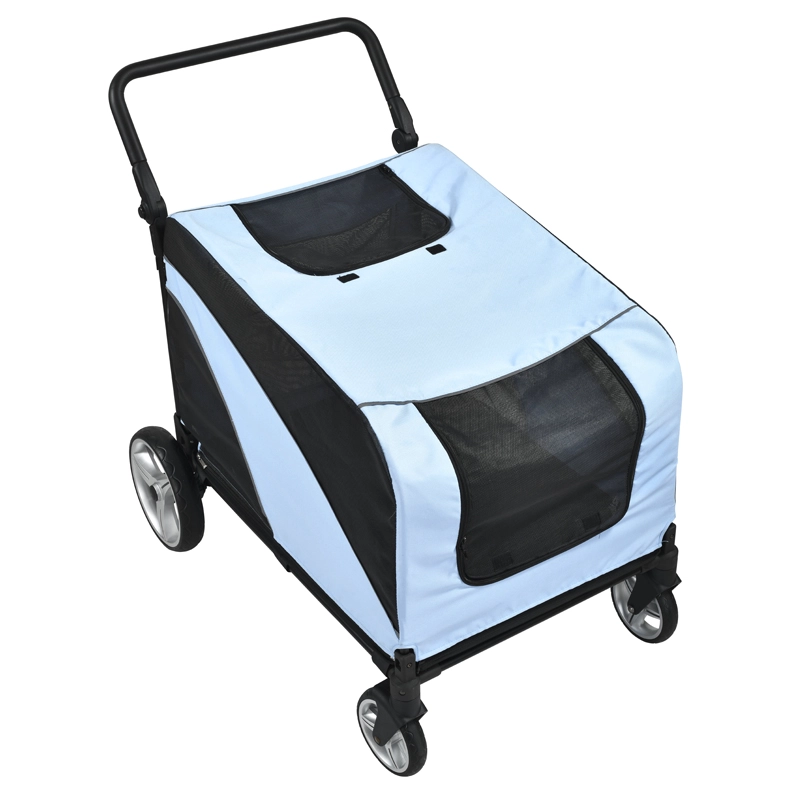China Hundekinderwagen mit Eva-Rädern, bestbewerteter Haustierkinderwagen, Welpenbuggy Hersteller