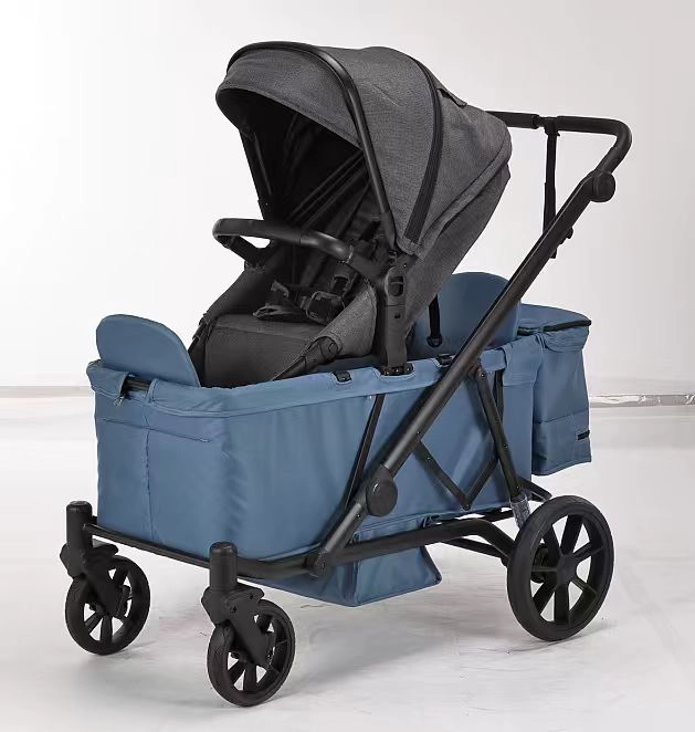 China Double Seat Wagon Stroller for 2 Kids – Perfect for Park Trips & Family Outings manufacturer