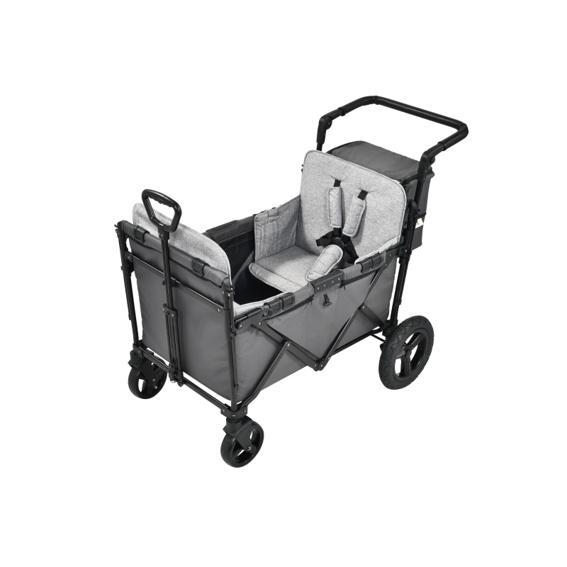 China Premium 2 Seats Stroller Wagon Powerlink Foldable Kids Camping Wagon Double Independent Seat Push Pull Cart For Twins - COPY - e5bver manufacturer
