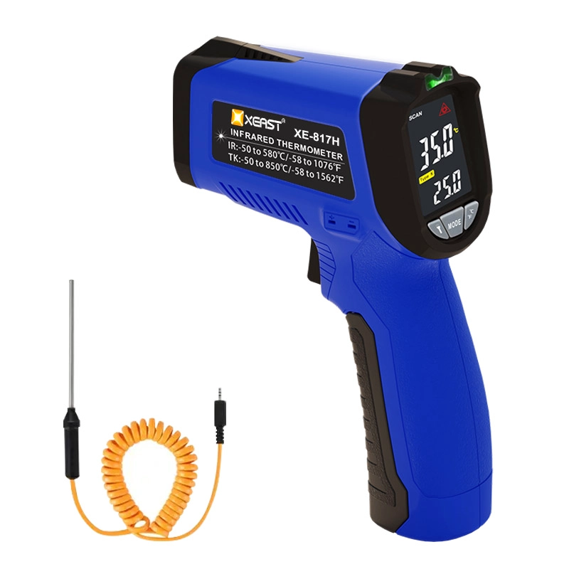 China XEAST XE-817H Multifunction Infrared Thermometer K-Type Surface Temperature 2-1 Cooking Pizza Oven Grill Laser Testing Plastic manufacturer