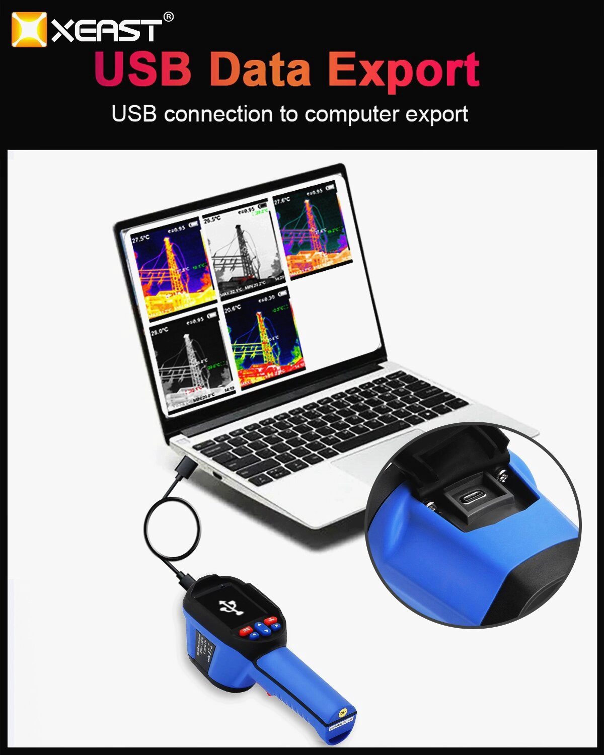 XEAST New XE-30 Thermal Imaging Camera Module Infrared Thermal Imager Sensor for Floor Heating Detector Temperature Plastic