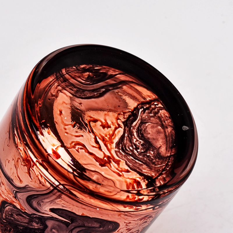 luxury abstract painting glass candle jar luxury abstract painting glass candle jar