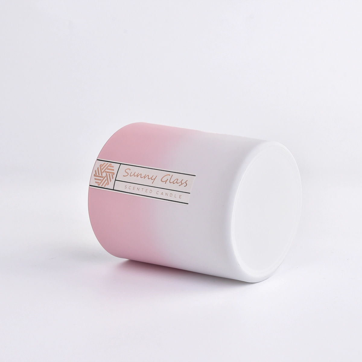 Gradual Change Pink Diffuser Bottle With Glass Candle Holder Sets Gift