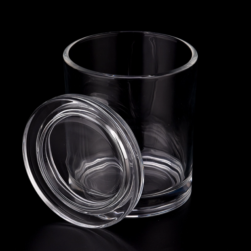 Hot sale 11.5 OZ clear glass candle jar with lid