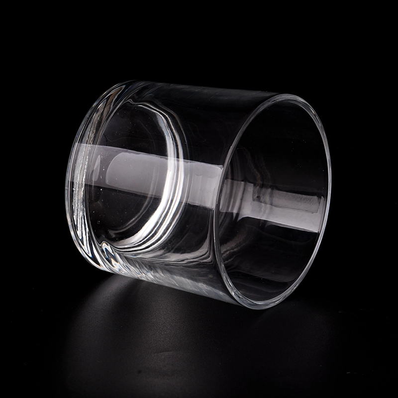 wholesale empty glass candle holder large capacity clear glass jars home decor