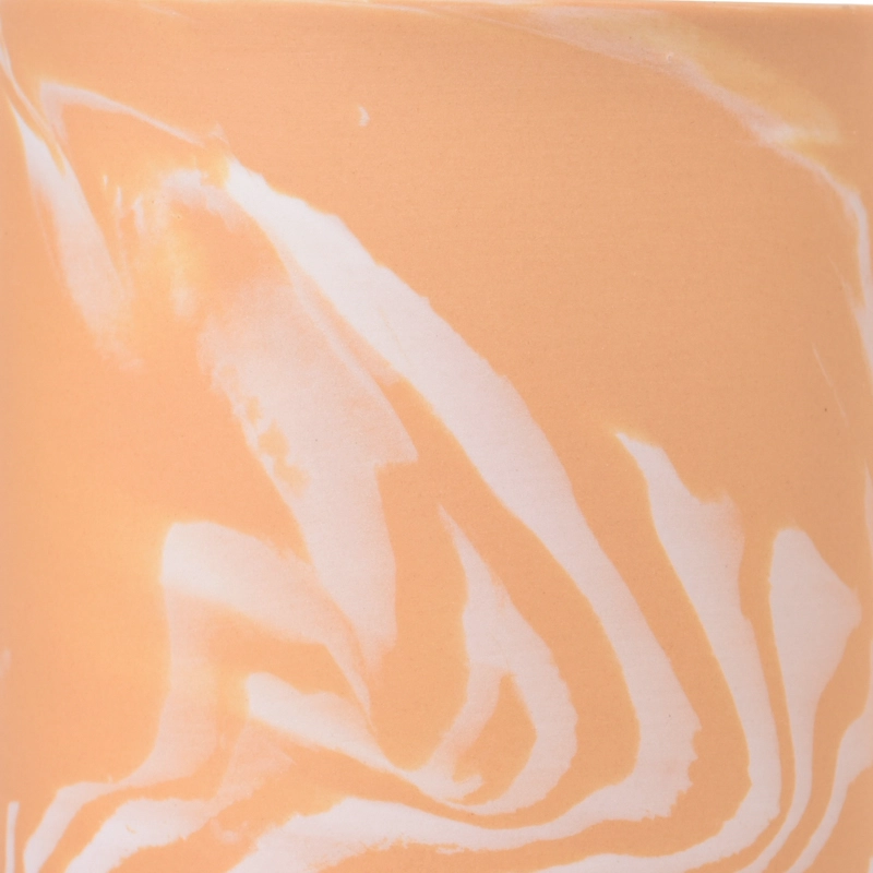 Modern brief style ceramic candle holder round ceramic candle jar