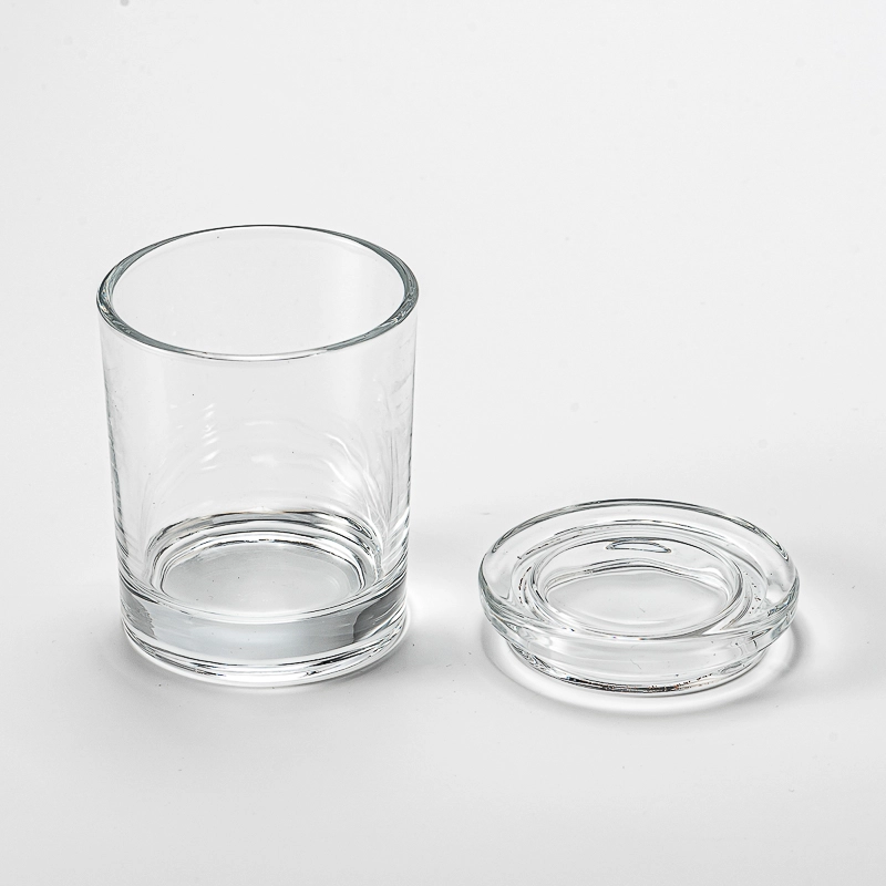 home decor 8oz glass candle jars with glass lid
