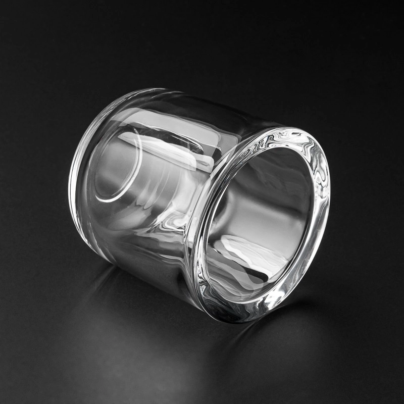 Unique Clear Thick Glass Wall 168ml Glass Candle Jar