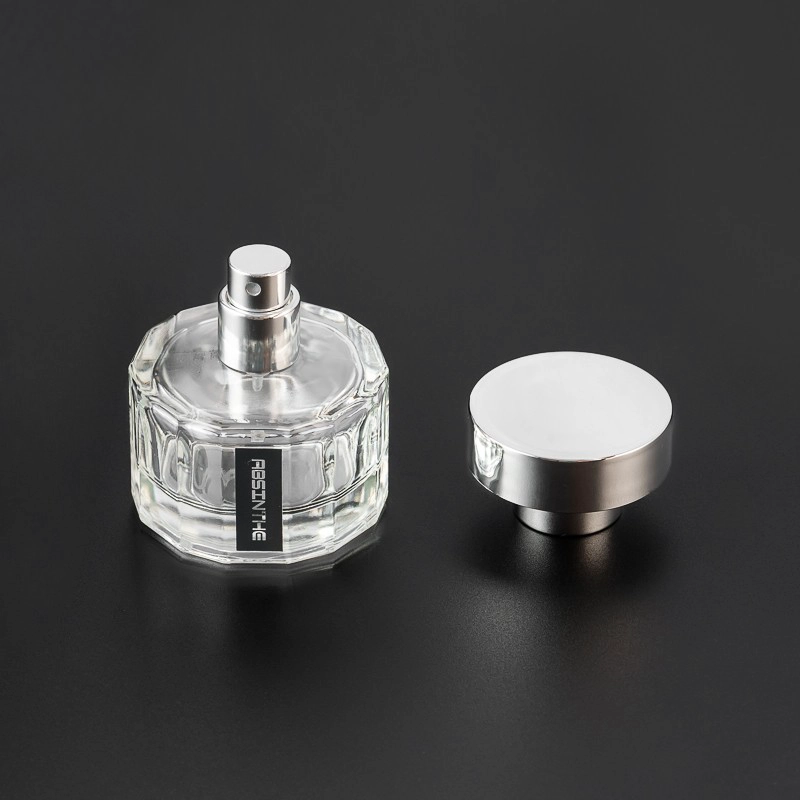 Wholesale Premium Clear Glass Custom Label 30ml Empty Perfume Glass Bottle with Lid