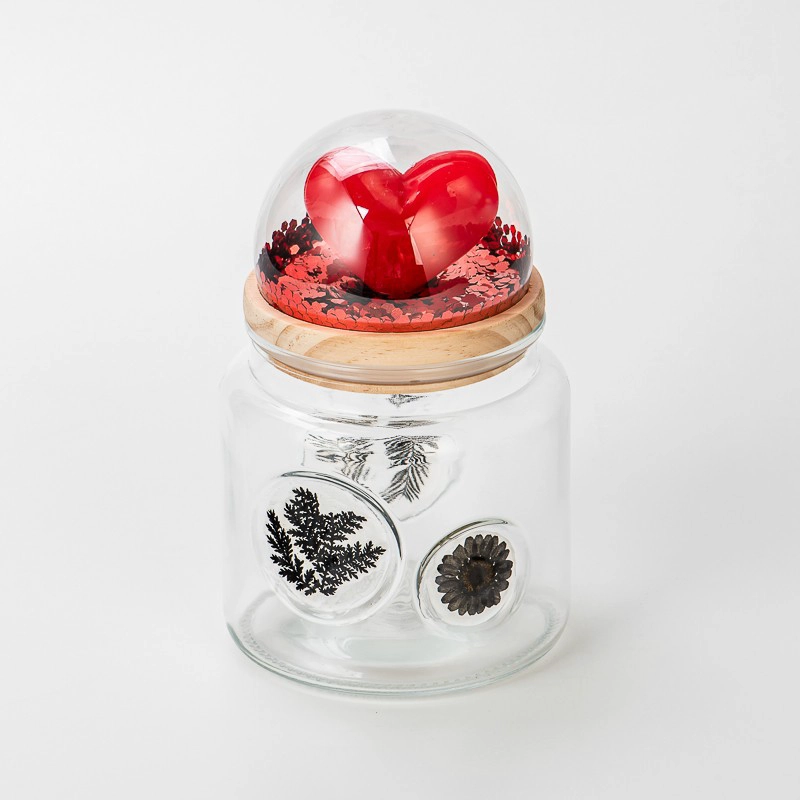 Home Decor Creative Style Glass 511ml Candle Jar with Wood Lid Home Decor Creative Style Glass 511ml Candle Jar with Wood Lid