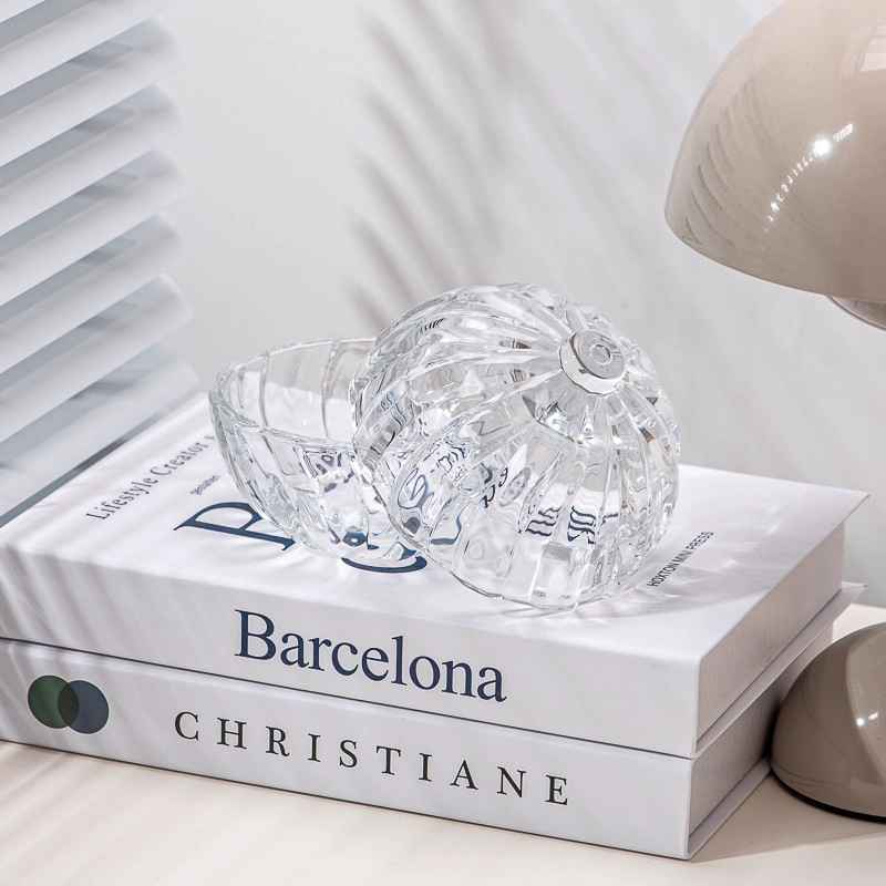 Decorative Ball Shape Glass Candle Vessel 5OZ Candle Jar with Round Lid