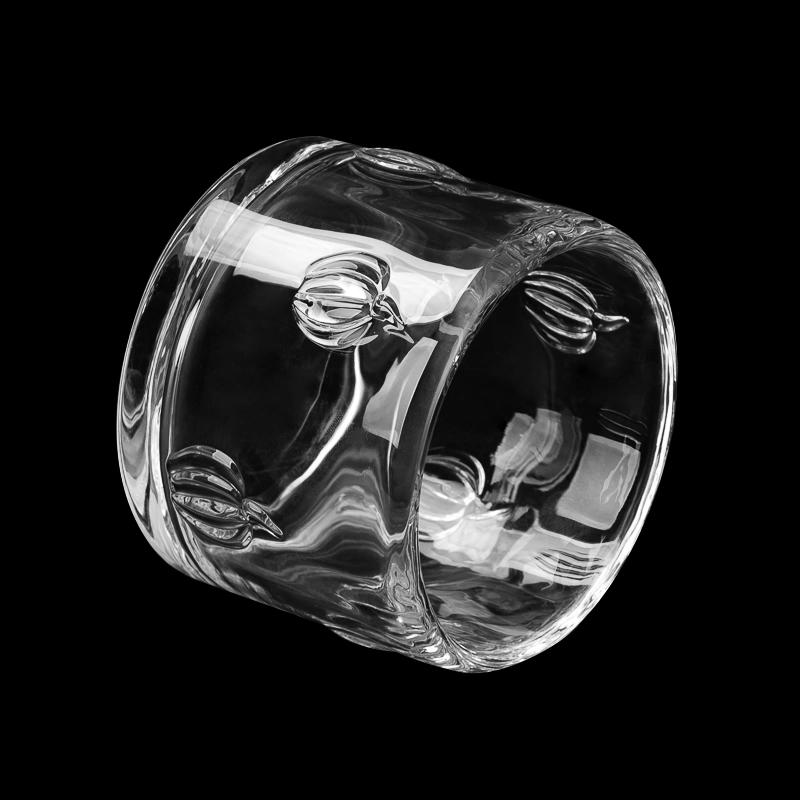 Home Decor Emboss Pattern Glass Vessel 335ml Empty Candle Jar Home Decor Emboss Pattern Glass Vessel 335ml Empty Candle Jar