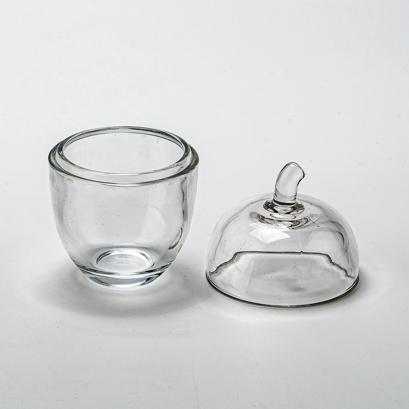 Creative Style Home Decor Transparent Glass Jar Acorn Candle Vessel with Lid Creative Style Home Decor Transparent Glass Jar Acorn Candle Vessel with Lid