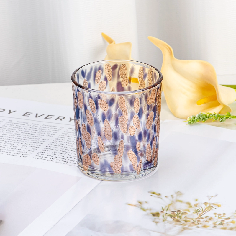 Luxury Finish Cylinder Glass Candle Vessel with Customizable Logo Design for Scented Candles & Elegant Home Decoration