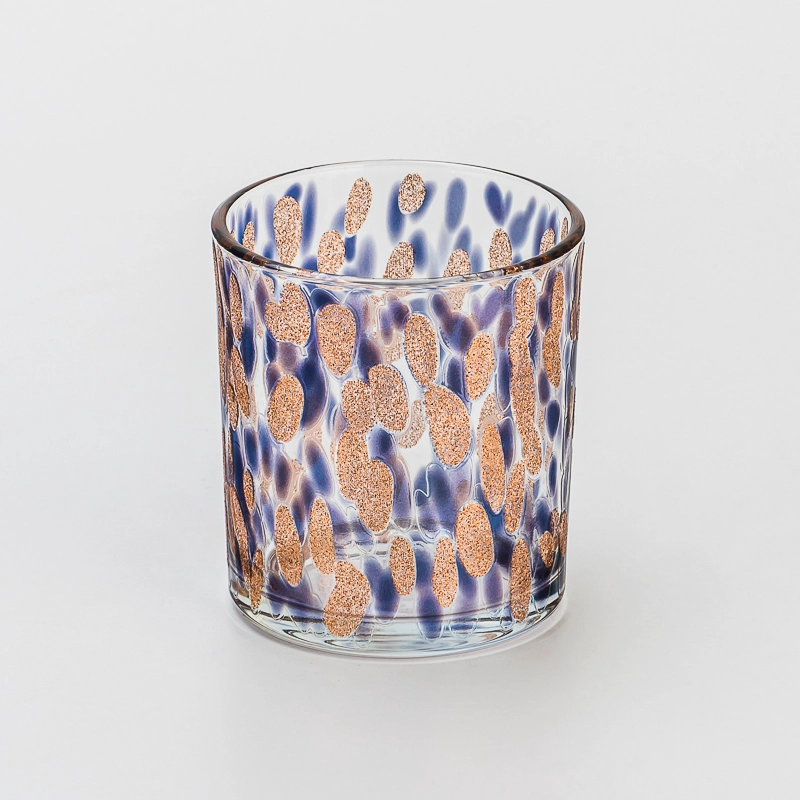 Luxury Finish Cylinder Glass Candle Vessel with Customizable Logo Design for Scented Candles & Elegant Home Decoration