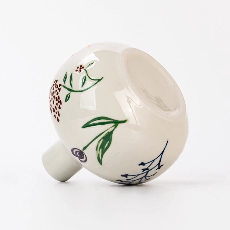 Retro Style Offwhite Glazed Ceramic Bottle Ceramic Reed Diffuser Bottles