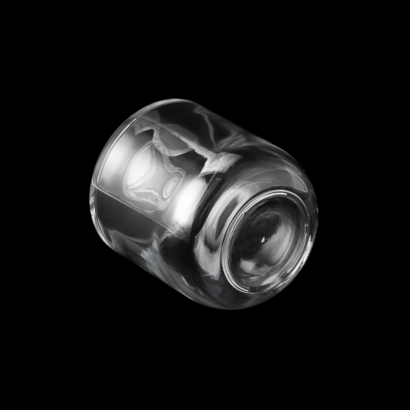 Clear Glass Reed Diffuser Bottle Round Bottom Black Cap Empty Fragrance Container Home Decor